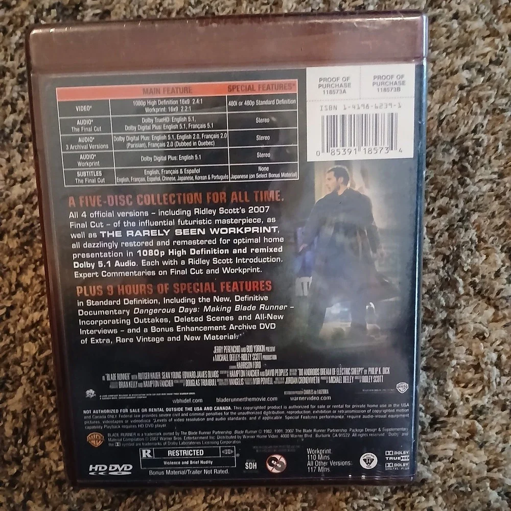 Blade Runner - 5-Disc Complete Collector's Edition (HD-DVD, 2007)  NEW